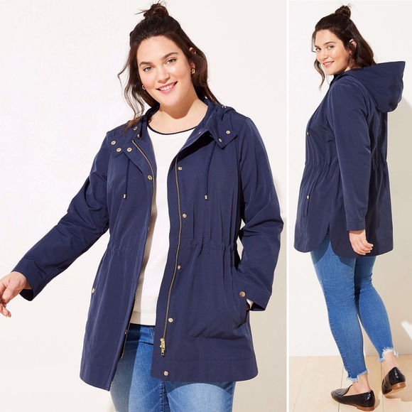 Loft Modern Anorak Navy Blue Utility 
